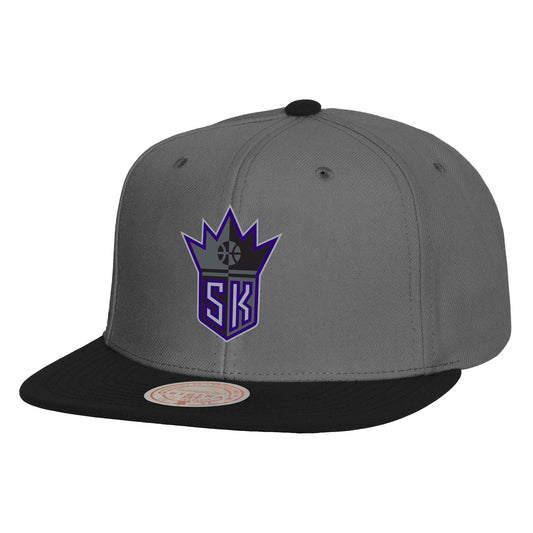 Men's Mitchell & Ness NBA Storm Front Snapback Hwc Kings - Grey