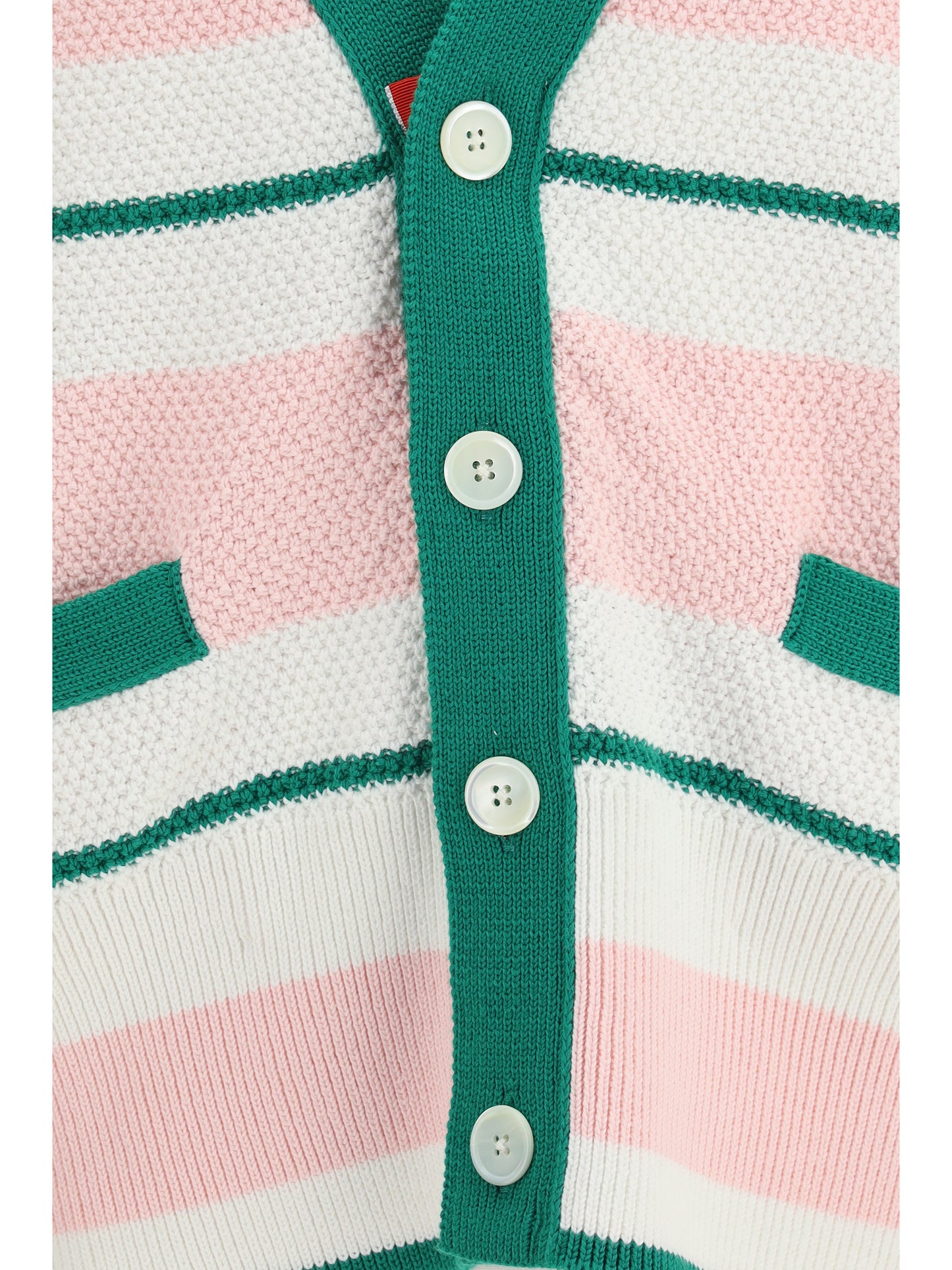 V-Neck Cardigan Seed Stitch Light Pink