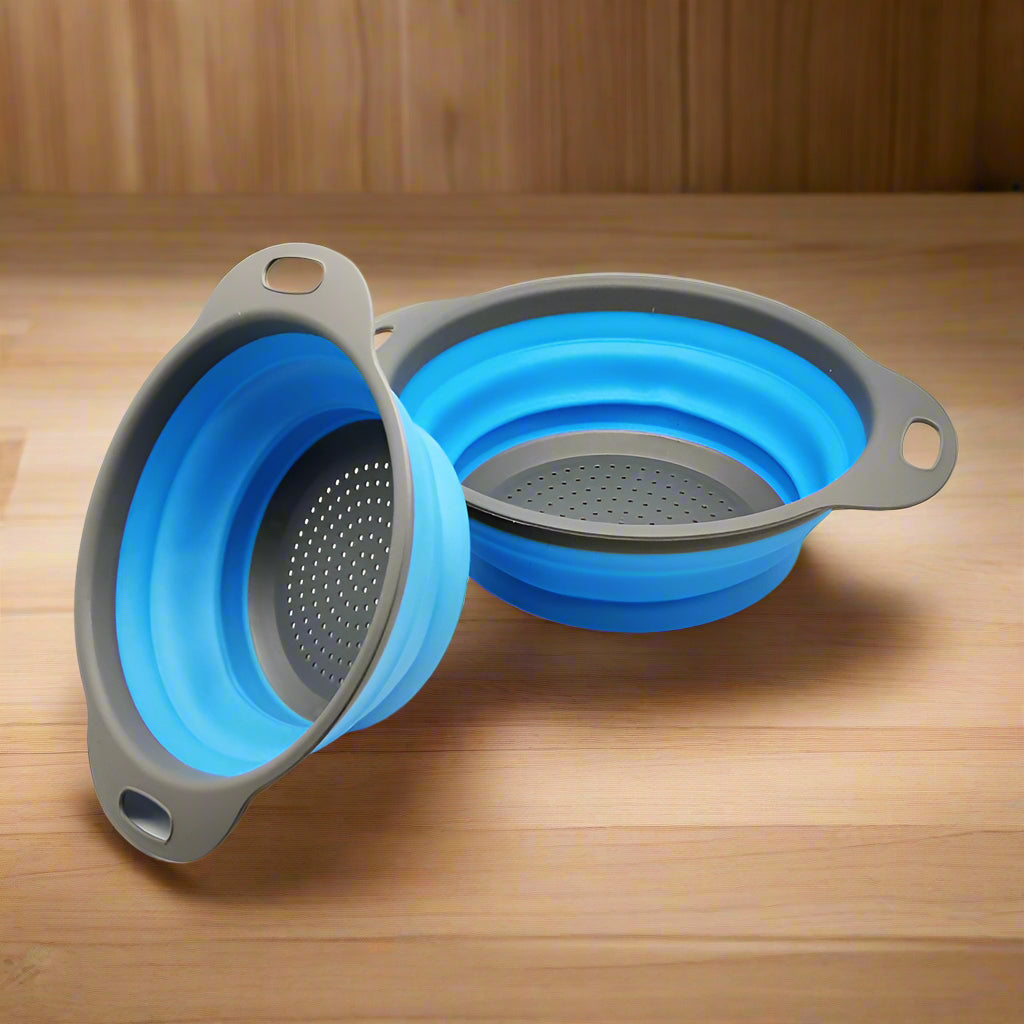 🥦 Foldable Silicone Colander – Space-Saving Strainer