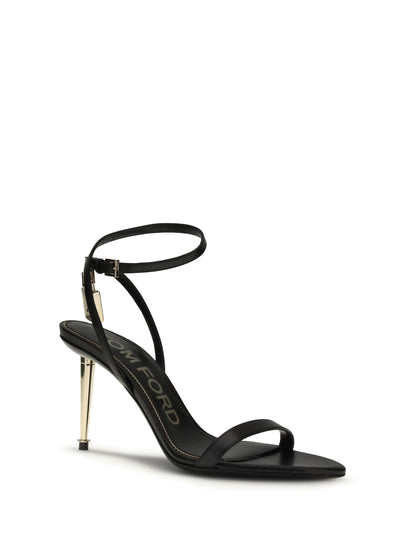Sandal Pointed Black Leather