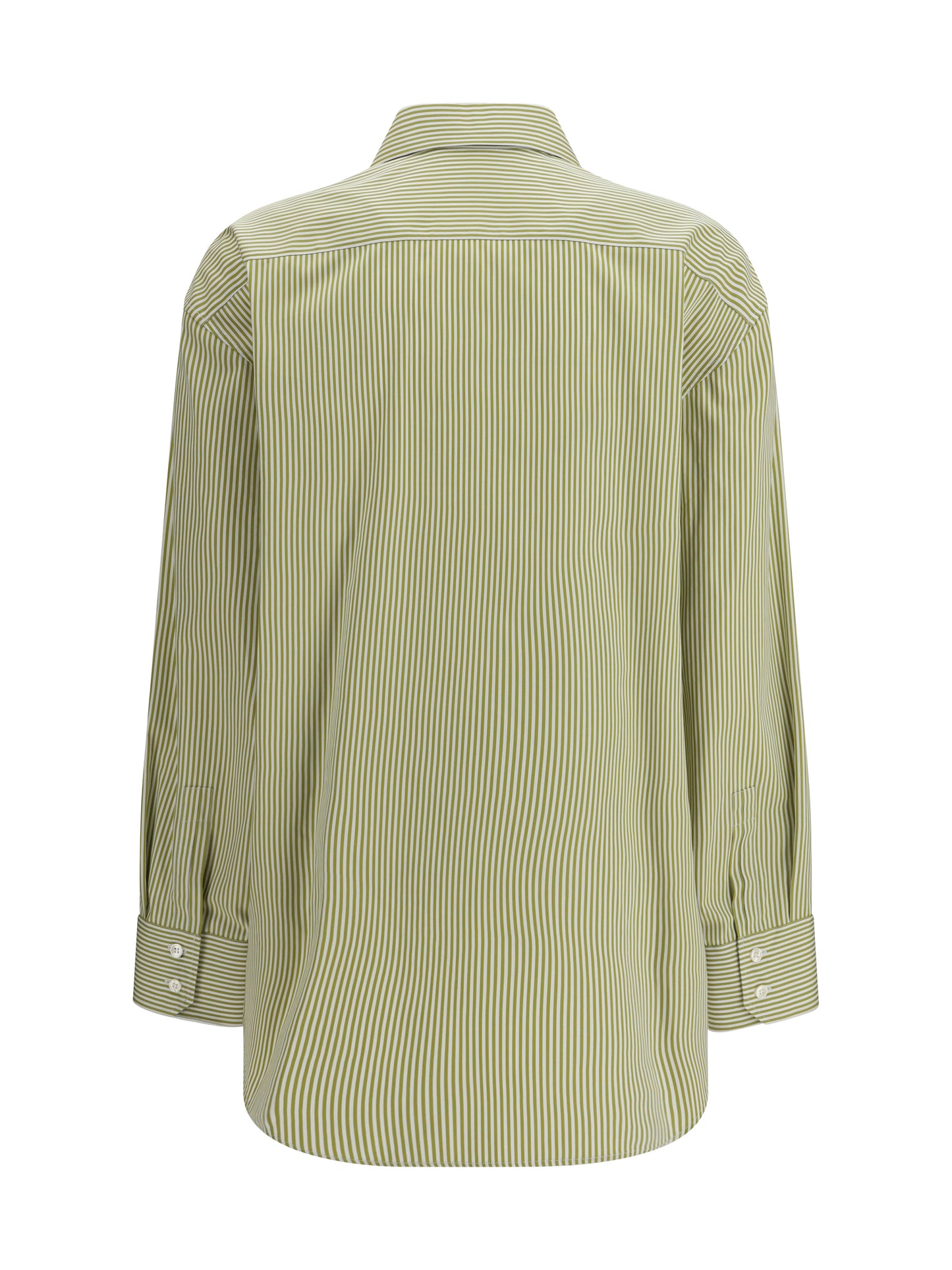 Shirt Vertical Stripe Olive