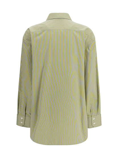 Shirt Vertical Stripe Olive