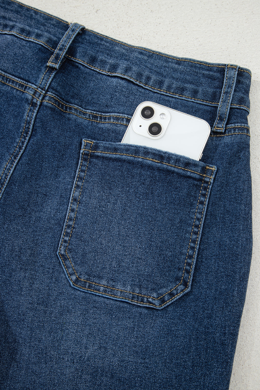Threaded Pear Courtney Cropped High Rise Wide Leg Jeans