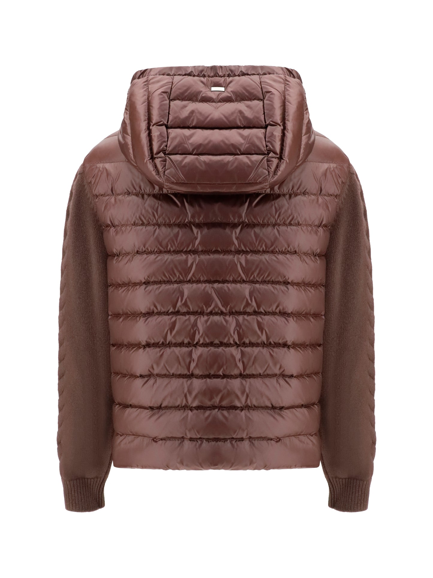 Down Jacket With Wool Sleeves