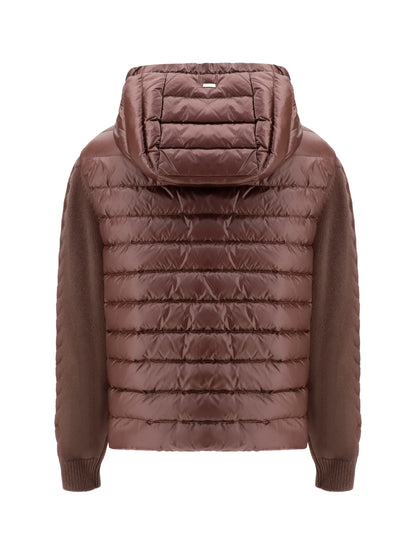 Down Jacket With Wool Sleeves