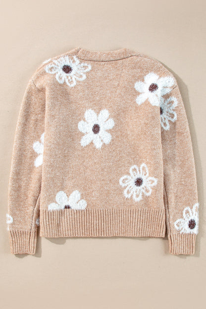 Threaded Pear Keily Print Knitted Up Cardigan