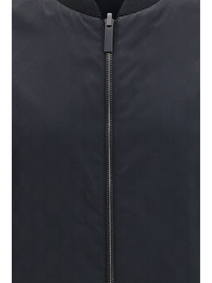 Jacket Reversible Zip Silk Faille Black