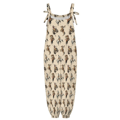 Vintage Cowgirl Relaxed Fit Overalls Jumpsuit