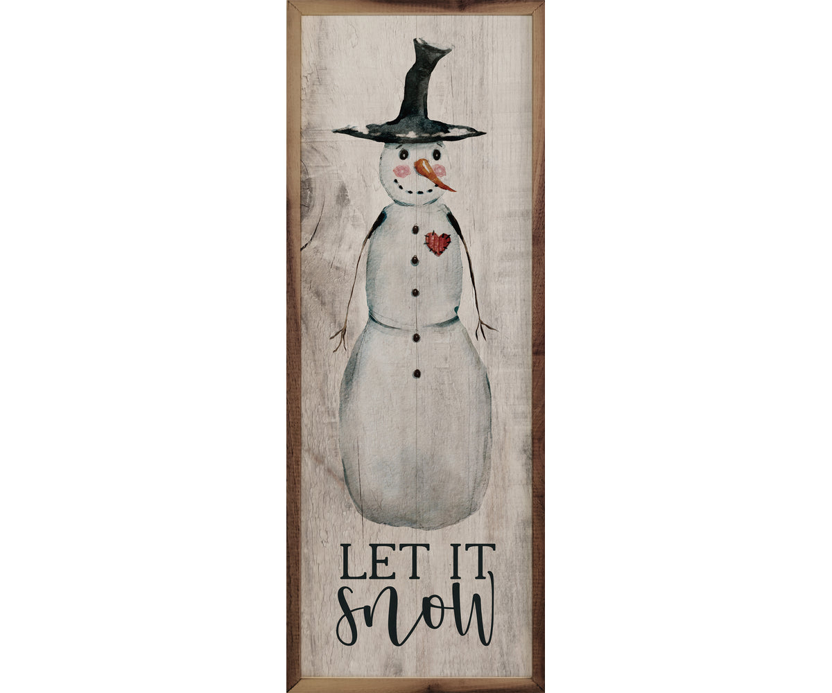 Kendrick Home Let It Snow Snowman Whitewash