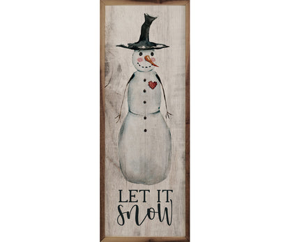 Kendrick Home Let It Snow Snowman Whitewash