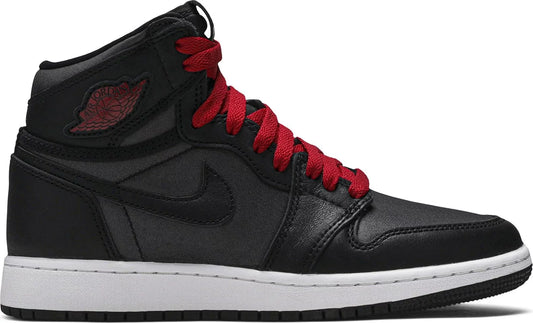 Grade School Air Jordan Retro 1 High Og 'Black Satin Gym Red Black' (Gs)