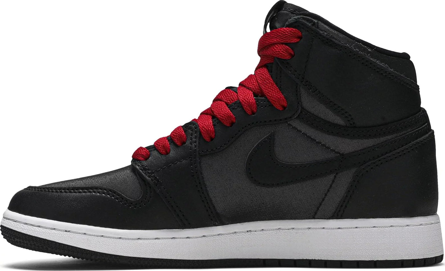 Grade School Air Jordan Retro 1 High Og 'Black Satin Gym Red Black' (Gs)