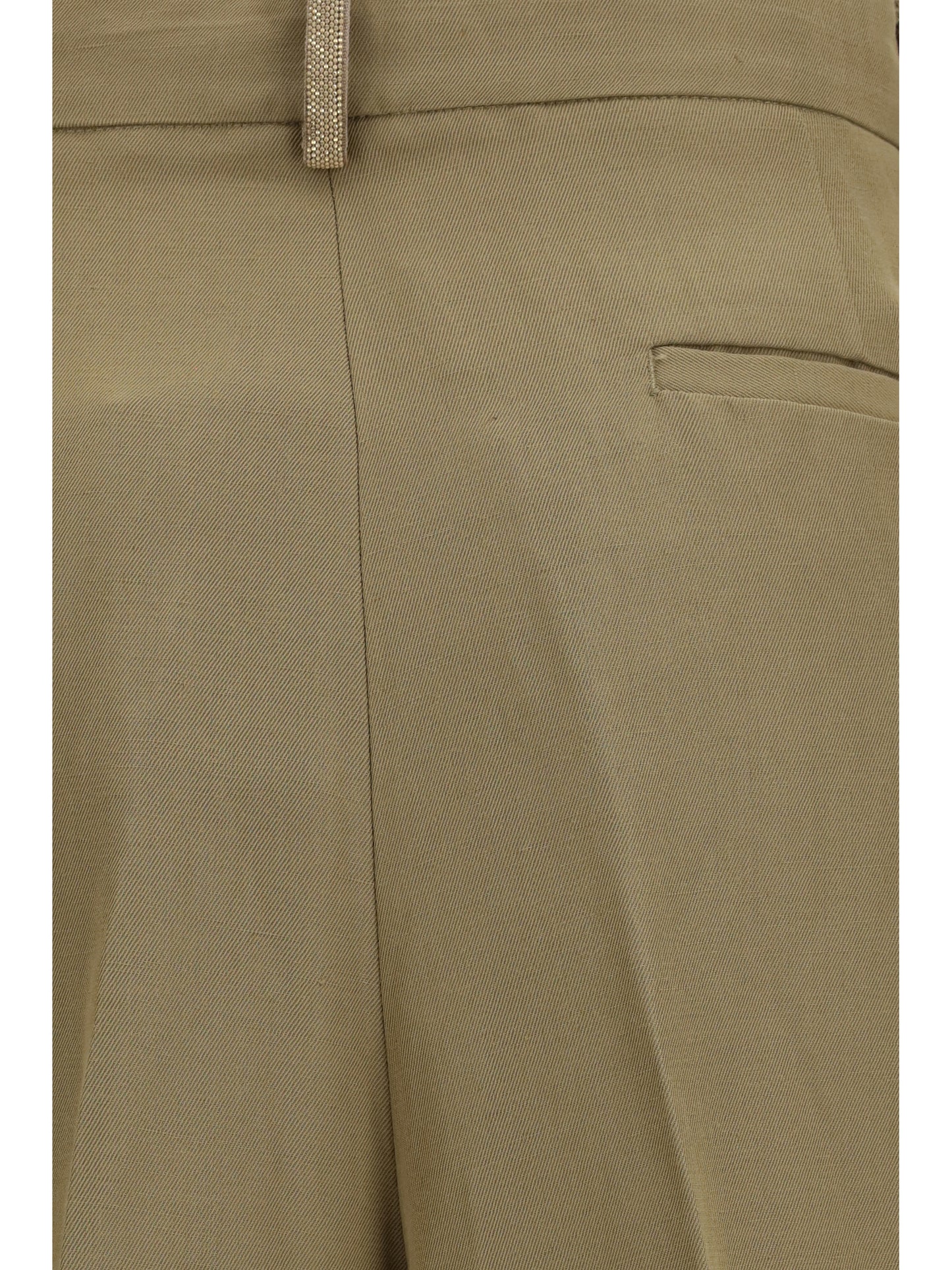 Pleated Pants Viscose Taupe