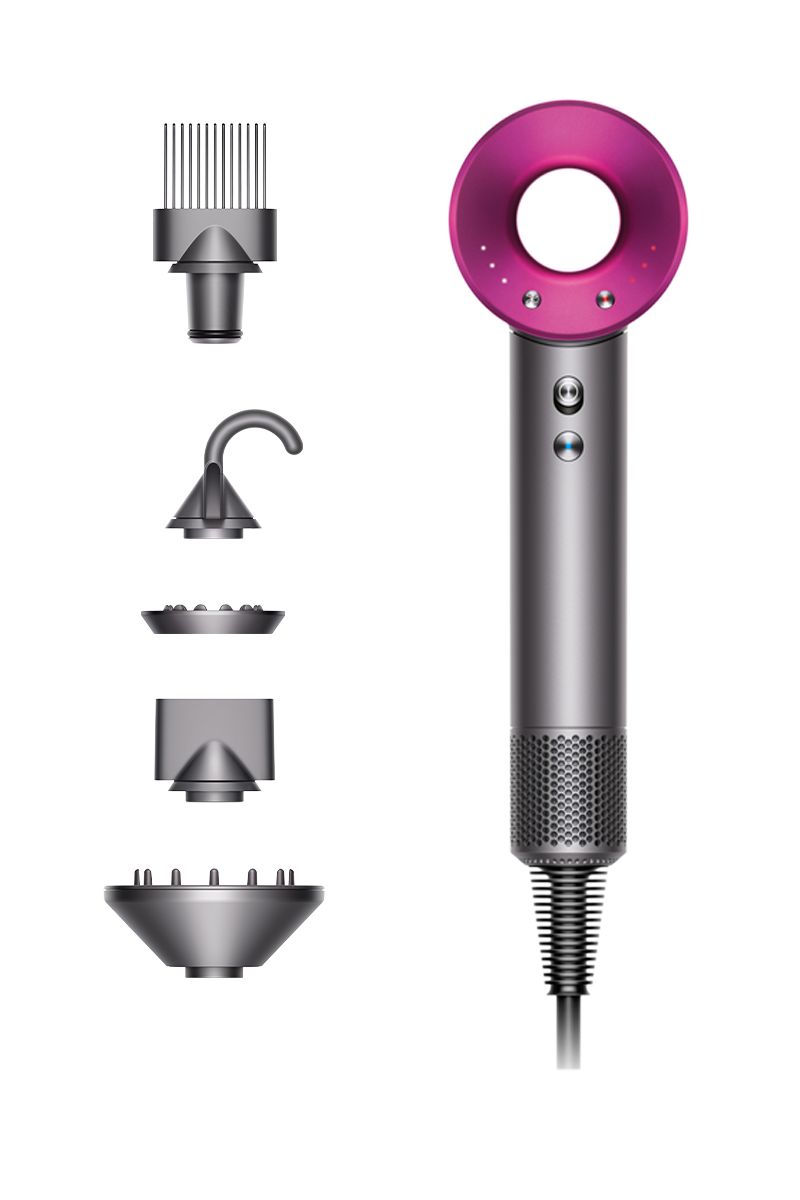 Dyson Supersonic Hair Dryer & Display Stand in Fuchsia/Iron