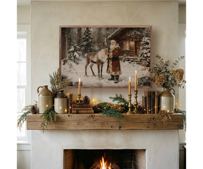 Kendrick Home Santa And His Reindeer Cabin