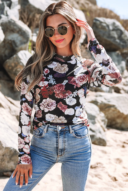 Threaded Pear Robin Sleeve Slim top Long Sleeve Top