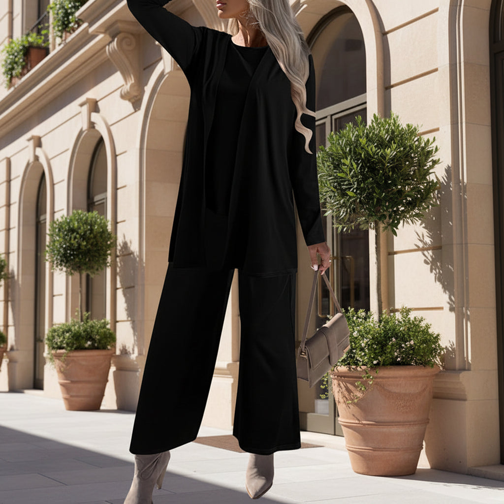 Women's 3-Piece Longline Duster Cardigan
