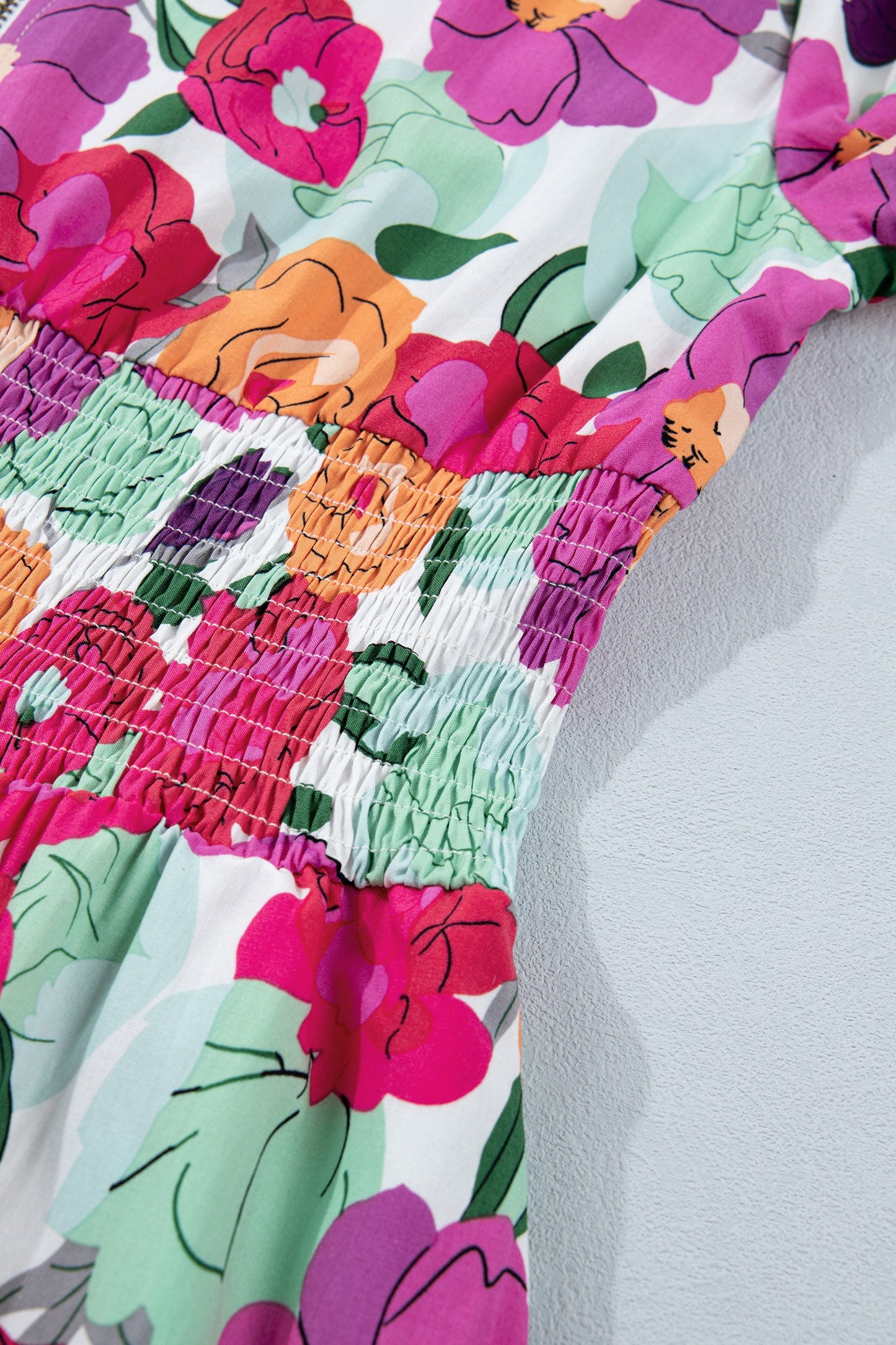 Threaded Pear Lisa Puffy Half Sleeve Dress