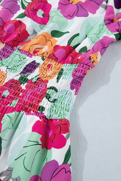 Threaded Pear Lisa Puffy Half Sleeve Dress