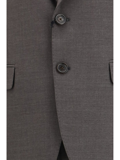 Suit Single-Breasted Wool-Blend Grey