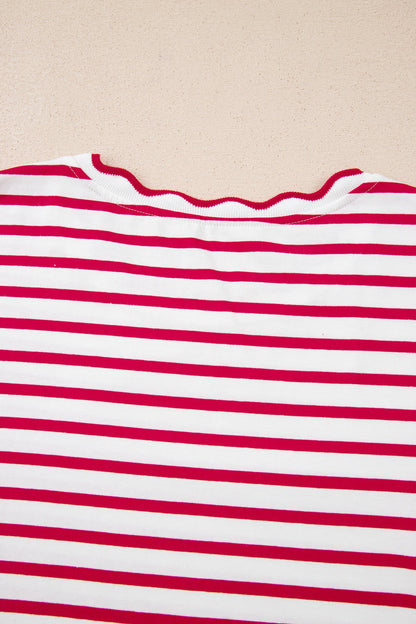Threaded Pear Royalty Scalloped Trim T Shirt