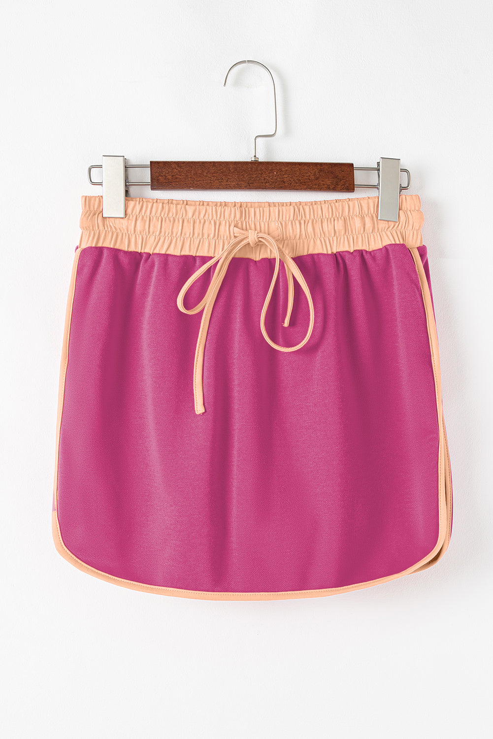 Violeta Loose Pullover and Lace-up Waist Skort Set - Threaded Pear