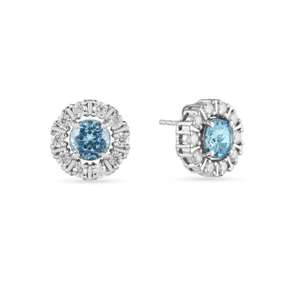 Silver Natural Cushion Shaped Blue Topaz Earrings & Necklace Jewelry Sets