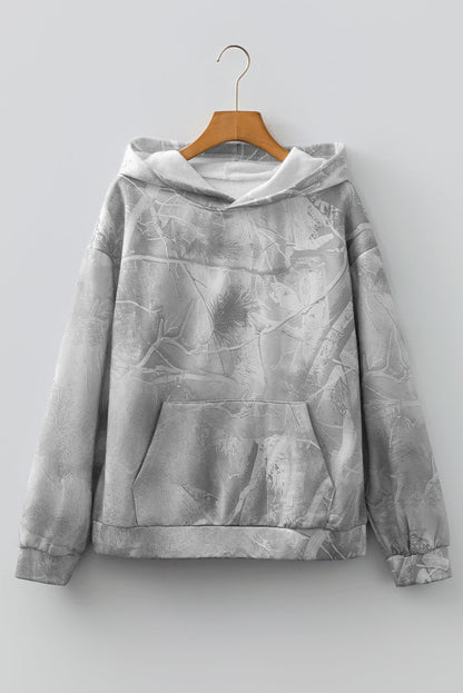 Threaded Pear Maya Print Oversized Sporty Hoodie