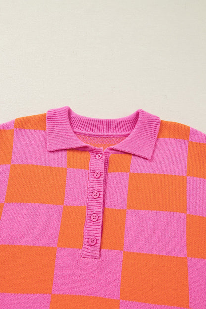 Threaded Pear Meredith Polo Collar Baggy Sweater