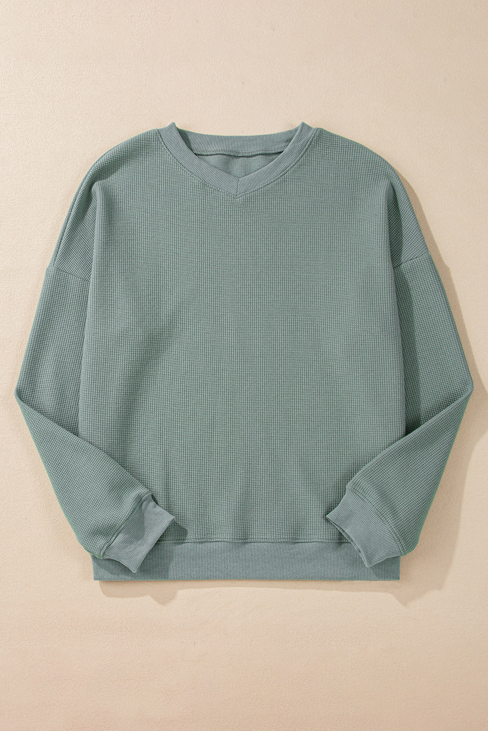 Threaded Pear Halo Knit Drop Shoulder Top