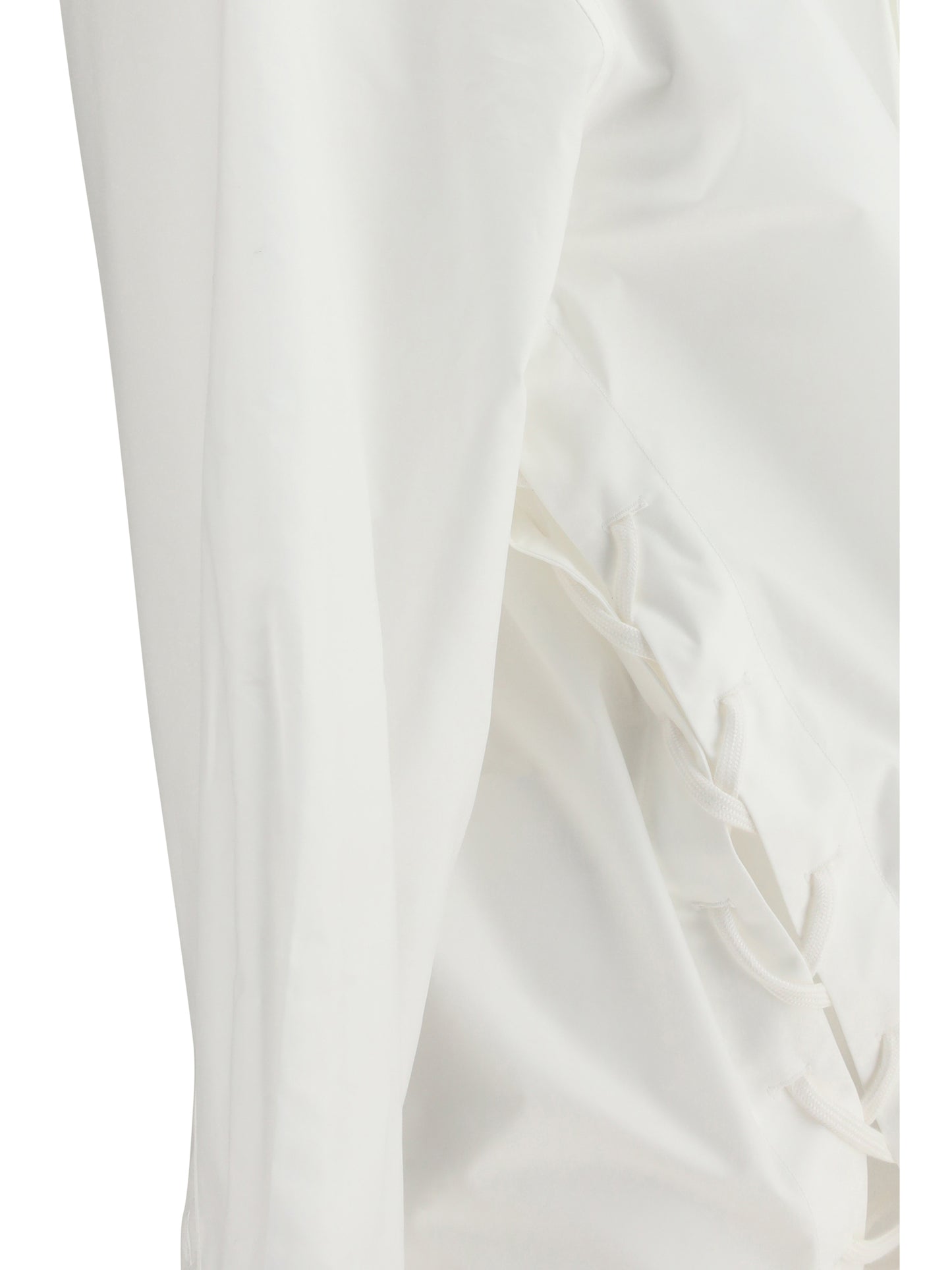Shirt Lace-Up Cotton White