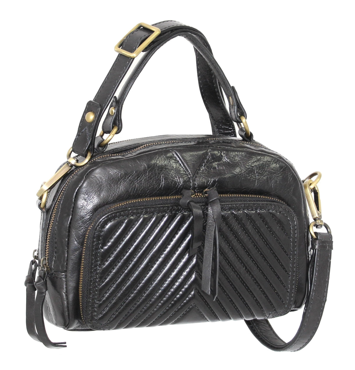 Nino Bossi Katia Leather Cross Body Bag - Black