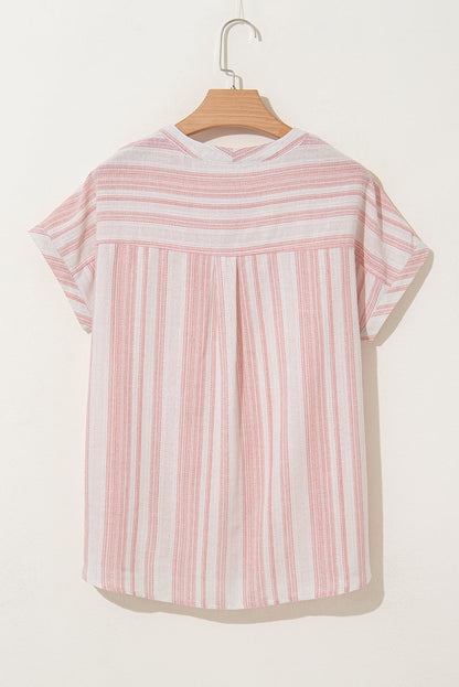 Threaded Pear Kelly Short Sleeve Casual Blouse