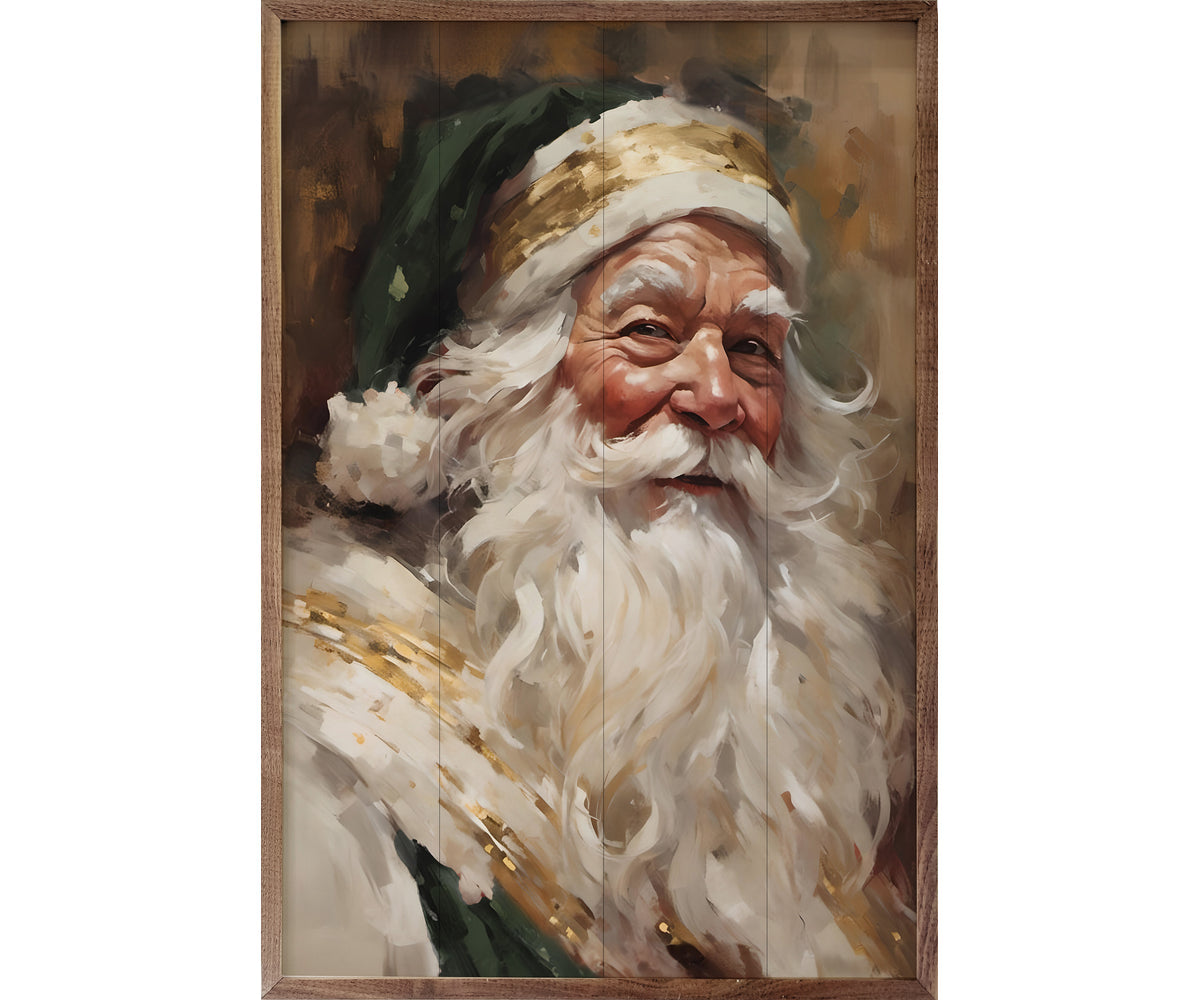 Kendrick Home Santa In Green With Gold