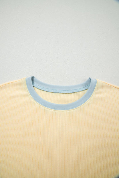 Threaded Pear Sunny Trim Casual Short Set
