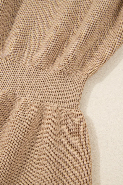 Threaded Pear Zariah Embellished Keyhole Ribbed Sweater