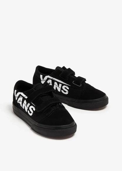 Vans Old Skool Toddlers Logo Detail Baby/Toddler (TD) Sneakers — Black Low-Top