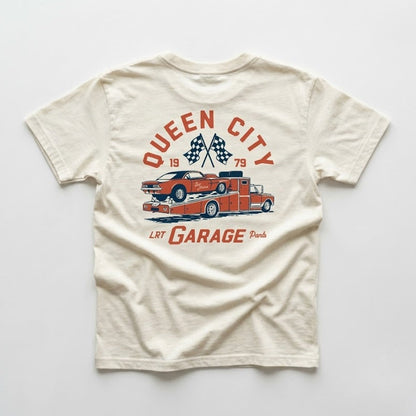Queen City Garage Tee - Vintage Cream