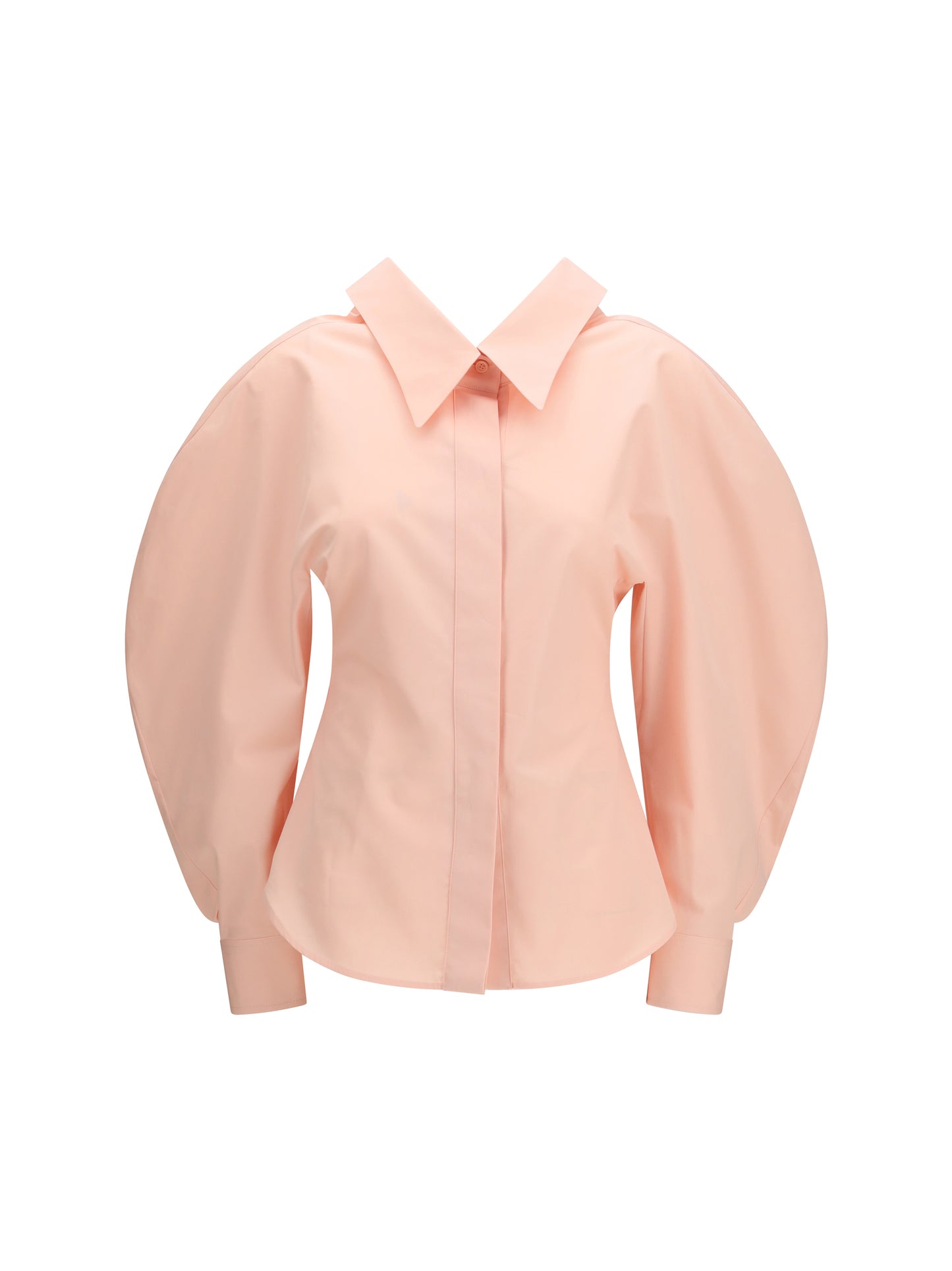 Shirt Cut-Out Cotton Poplin Silk Pink
