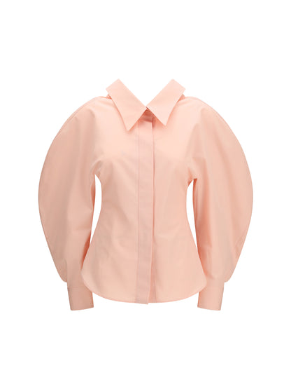 Shirt Cut-Out Cotton Poplin Silk Pink