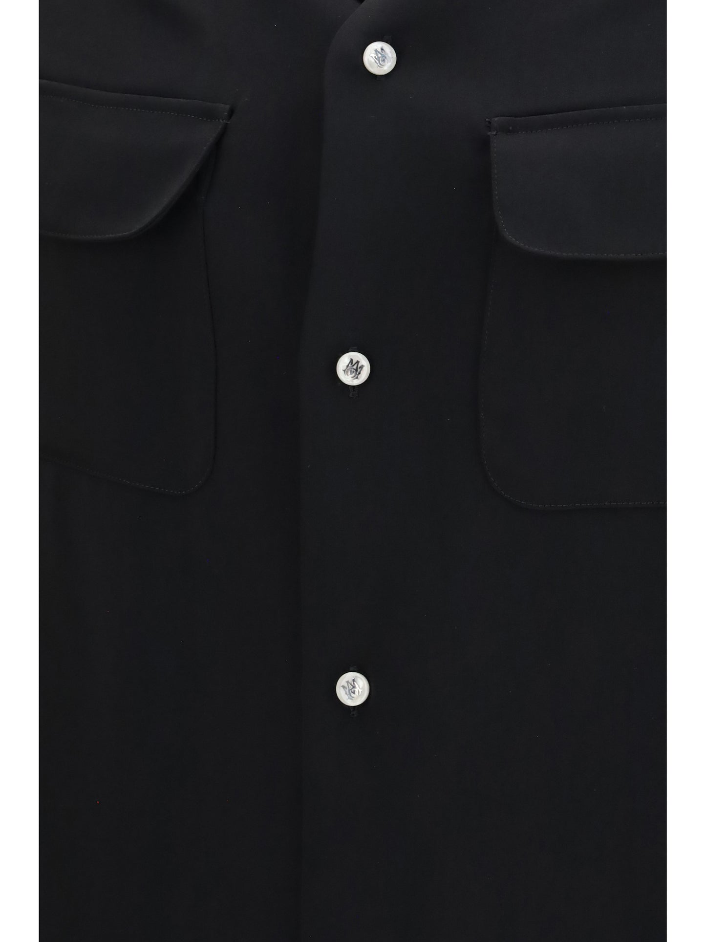 Shirt Rounded Pocket Black