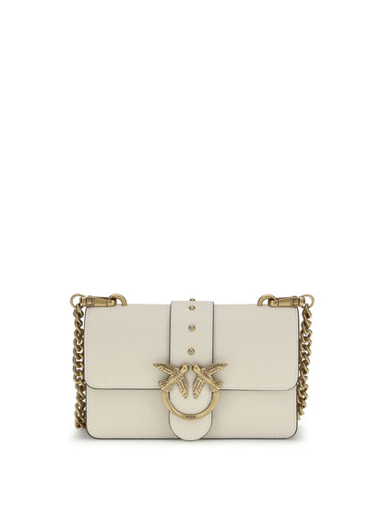 Shoulder Bag Love One White Silk/Antique Gold