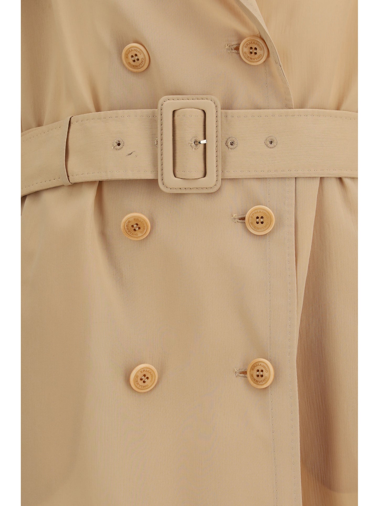 Double-Breasted Trench Coat Toasted Almond
