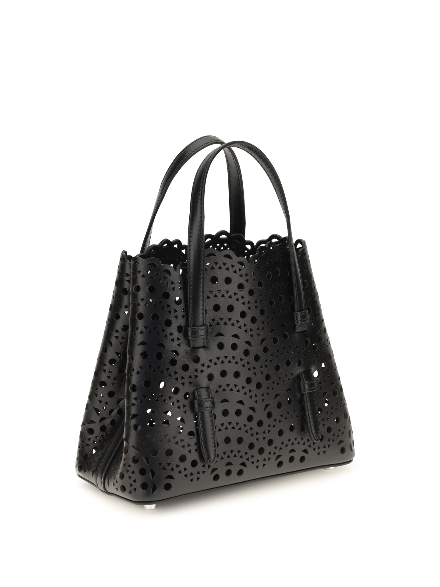 Handbag Mina Black Calf Leather