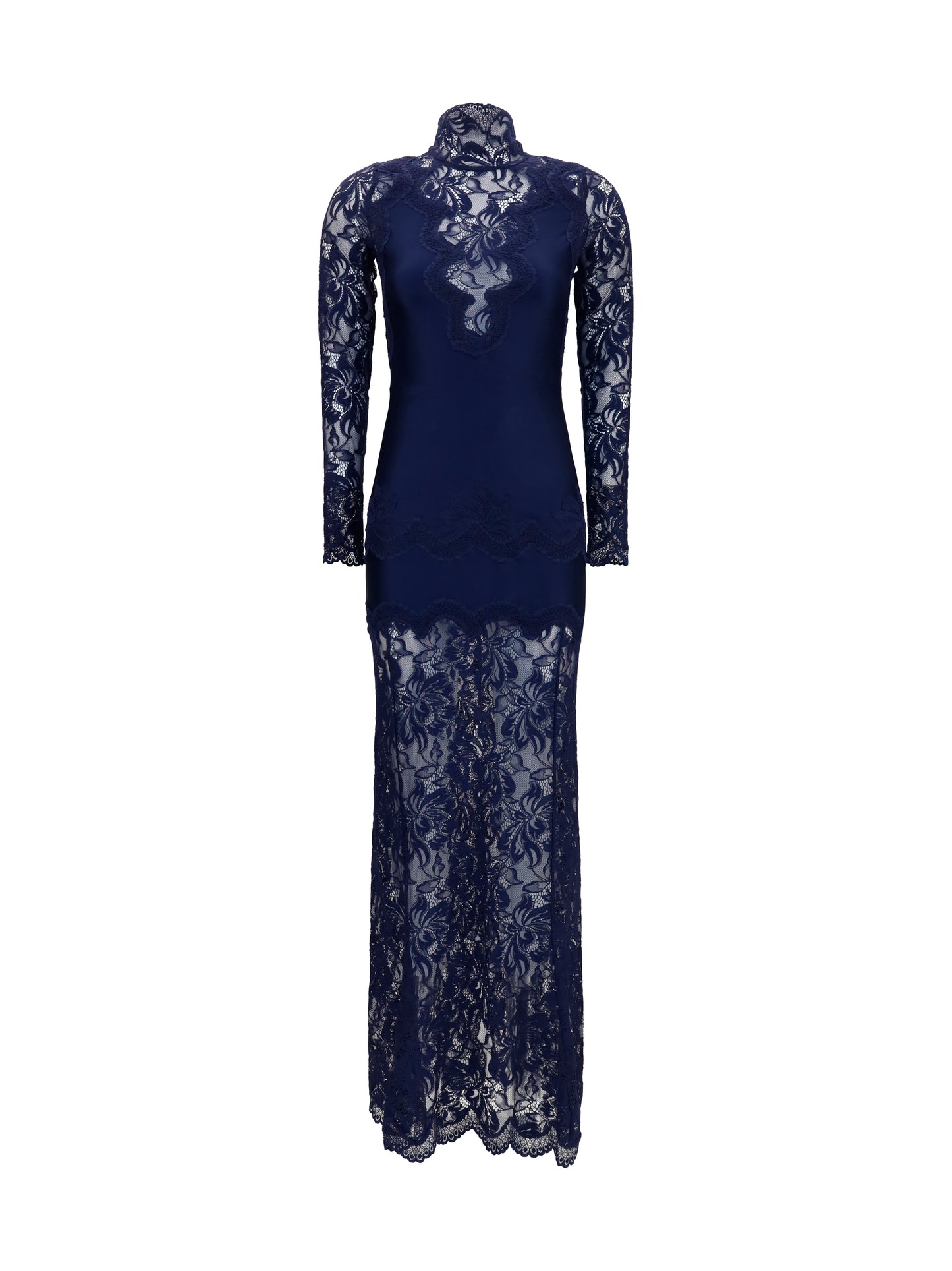 Dress Deep Navy Lace and Jersey