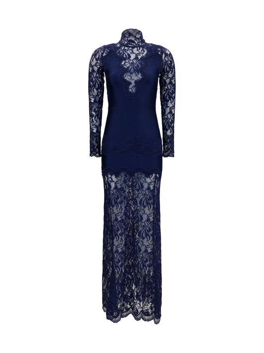 Dress Deep Navy Lace and Jersey