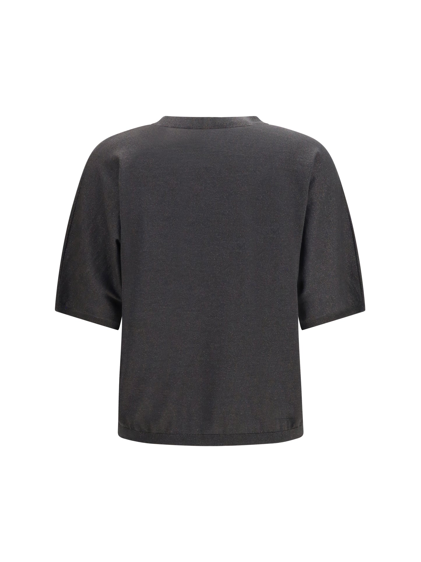 Short-Sleeve Cashmere and Silk Sweater