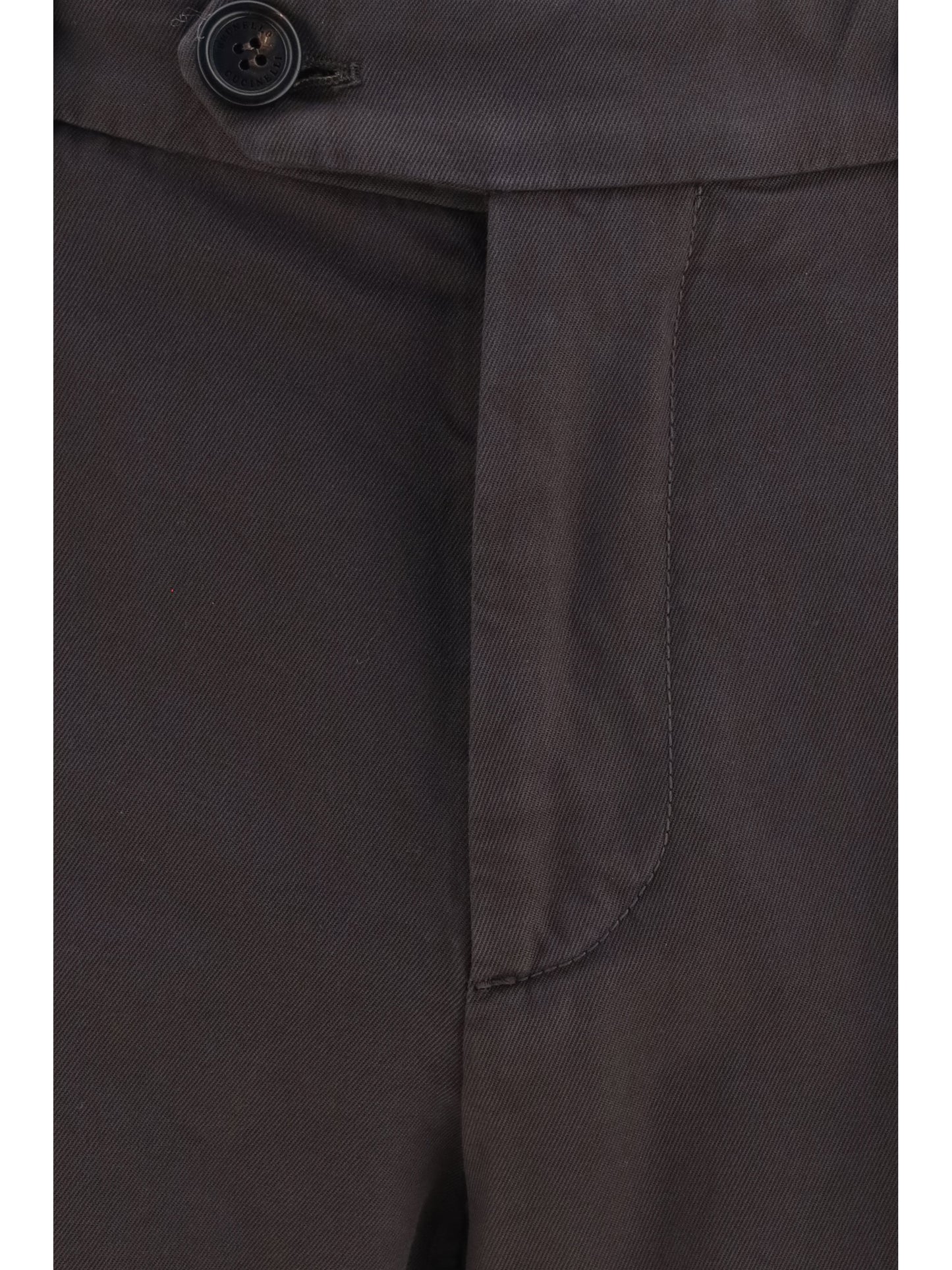 Dyed Cotton Pants Dark Brown