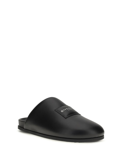 Leather Mules Black