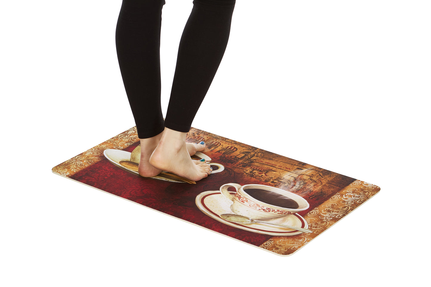 2-Pack Premium Comfort Kitchen Mats (French Coffee)